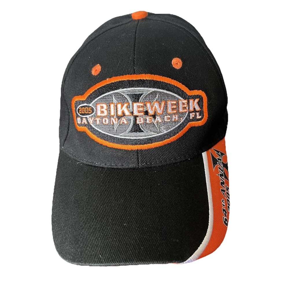 Capsmith 2005 Daytona Beach Bike Week 64th Annual Hat Black Orange Biker Cap